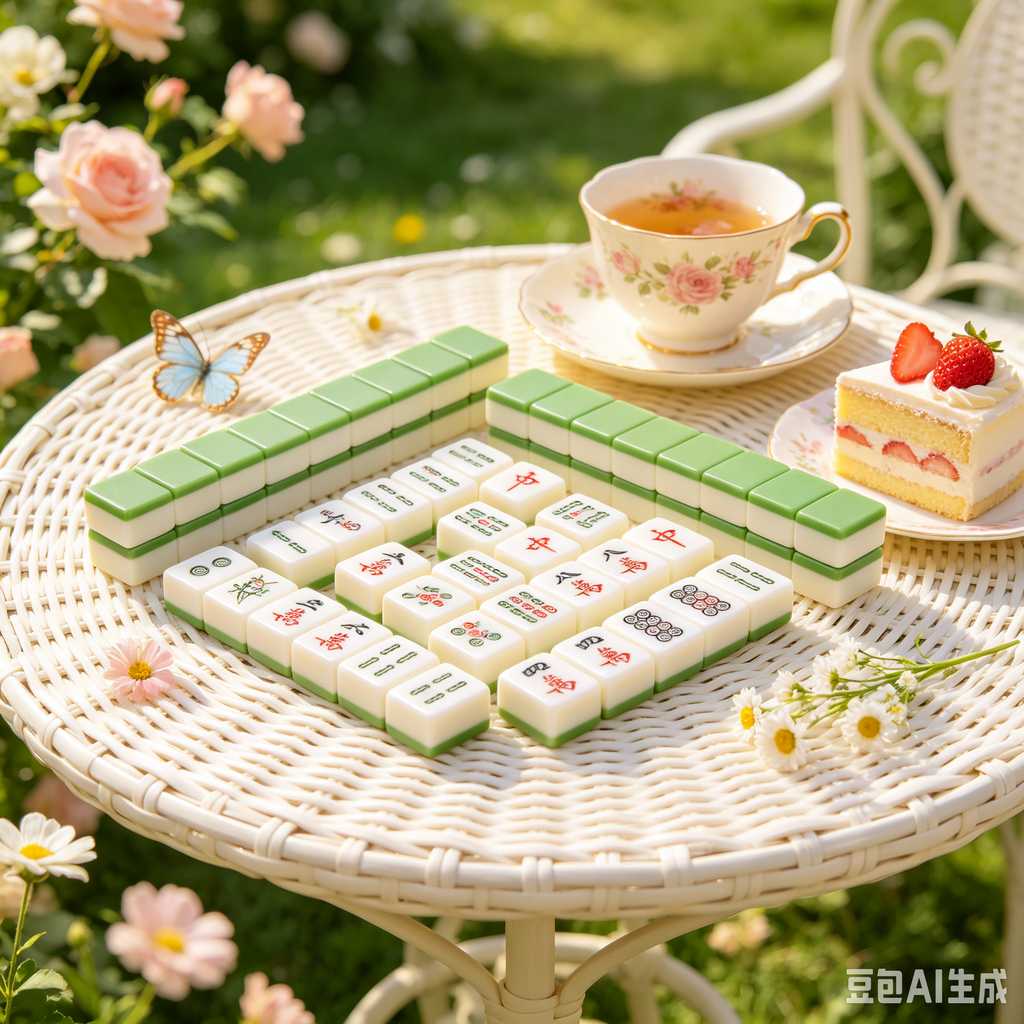 printed logo mahjong set